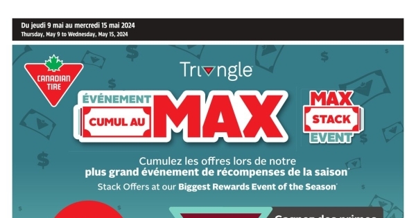 Circulaire Canadian Tire - Évènement Cumul au MAX